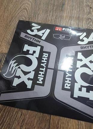 Серебристый металлик наклейки на велосипед вилку перья 34 fox rhythm фокс новая