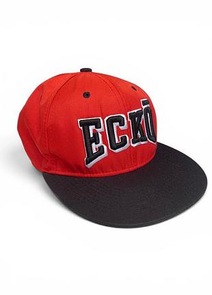 Чоловіча кепка ecko unltd snapback червоно-чорна хіп-хоп streetwear