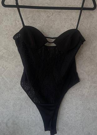 Топ-корсет черный zara, s