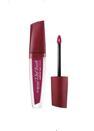 Рідка матова помада deborah milano red touch liquid lipstick matt nomber 16 very cherry intensive color and no transfer