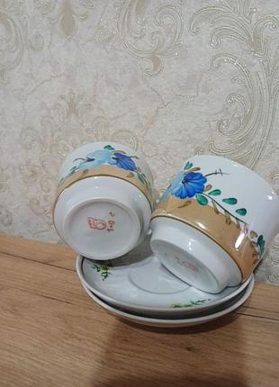 Чайная пара "голубая роза"