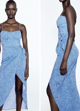 Хлопковий шикарний сарафан zara, рр м