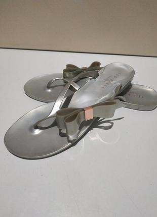 В'єтнамкі жіночі ted baker р.41 шльопанці фліп флопс flip flops шльопки резинові з бантиком
