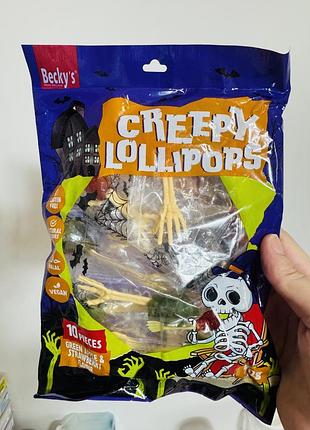 Упаковка льодяників becky's creepy lollipops, 10 шт