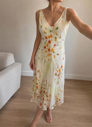 Minuet 100% silk сукня з натурального шовку, квітковий принт, m шовк