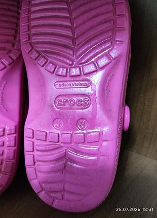 Рожеві crocs для дівчаток 5
