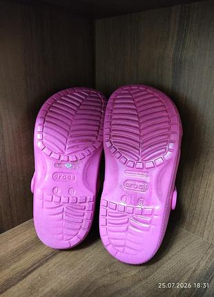 Рожеві crocs для дівчаток 4