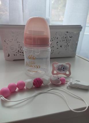 Набір пляшечка + соска  canpol babies для маленької принцеси