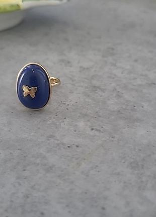Кольцо, кольца, нержавеющая сталь, fossil, натуральный лазурит.