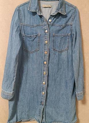 Джинсовое платье - рубашка denim co. 3