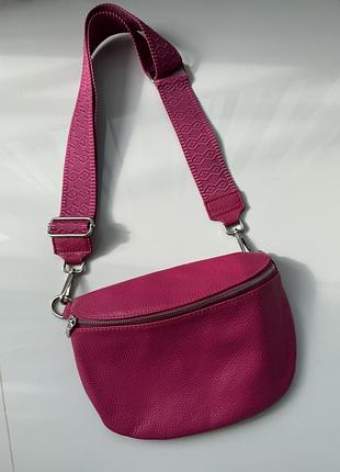 Сумка шкіряна кроссбоді бананка genuine leather