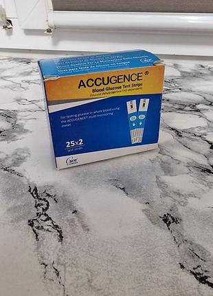 Тест-полоски для измерения сахара в крови accugence 50 шт (25х2)