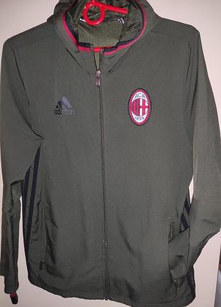 Спорт оригинал фирменная мастерка кофта олимпийка adidas футбольная ф.к милан.12-14 лет.