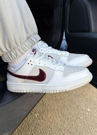 Кросівки nike dunk low sail burgundy crush