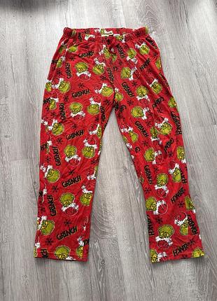 Домашні штани з кишенями піжамні штани grinch 33/35р