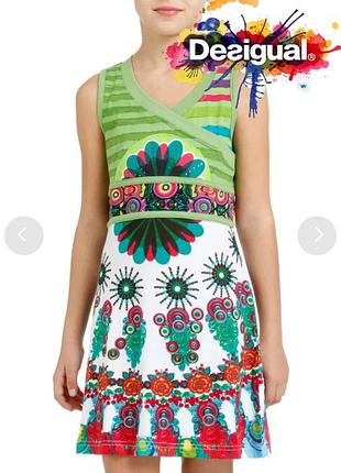 Яскрава трикотажна сукня на дівчинку 4 роки desigual