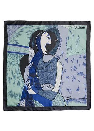 Великий арт-платок / хустка-каре з принтом картини picasso (пабло пікассо) | розмір 89х86,5 см | 100% поліестер