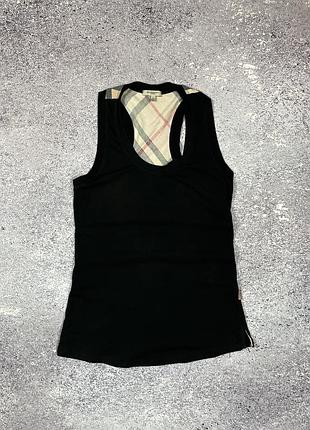 Женкая брендовая майка-борцовка burberry london оригинал size l (made in great britain)