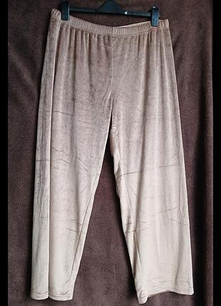 Штаны женские, велюровые, шоколад, l, eur 42-44