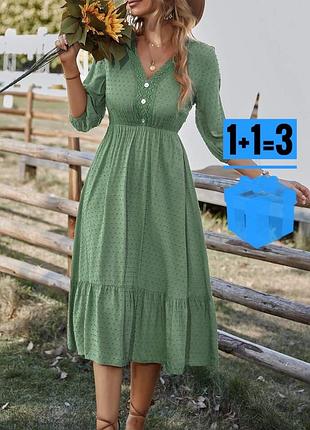 🥰міді сукня в горошок shein l віскоза
