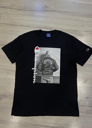 Футболка чемпіон champion rochester pre-owned print t-shirt - black