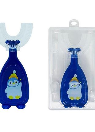 Детская зубная щетка-капа в футляре mgz-0730(blue) голубой