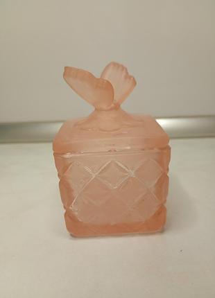 Винтаж стеклянная шкатулка "бабочка" artemis нтажная стеклянная шкатулка