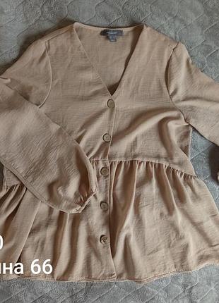 Женская бежевая блуза primark