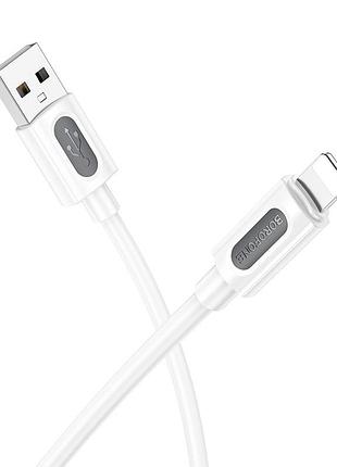 Кабель borofone bx114 structure silicone charging data cable ip white