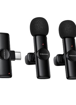 Бездротова мікрофонна система borofone bfk16a winner dual-mic (type-c) black