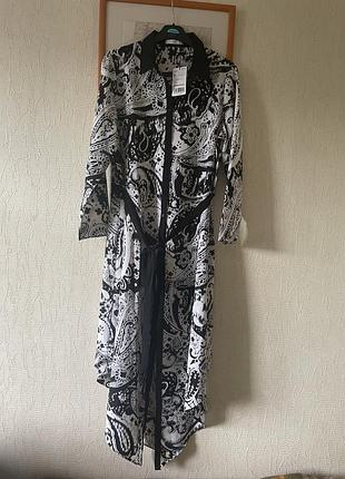 Довга сукня-сорочка mango. розмір xl