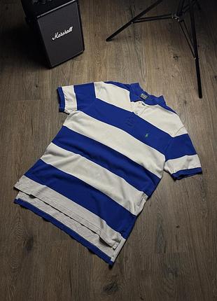 Вінтажне поло в смужку polo ralph lauren / розмір l