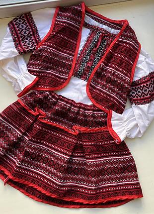 Дитячий костюм-вишиванка для дівчинки (зріст 98-104)