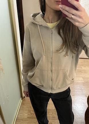 Худі, кофта h&m бежева, розмір s