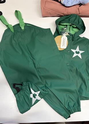 Грязепруф дощовик куртка +штани green cotton 80 см. 12-18 місяців