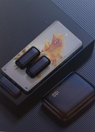 Бездротову подвійну петличну мікрофонну систему із зарядним кейсом