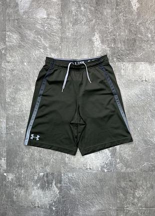 Чоловічі спортивні шорти under armour heatgear андер армор оливкові хакі s