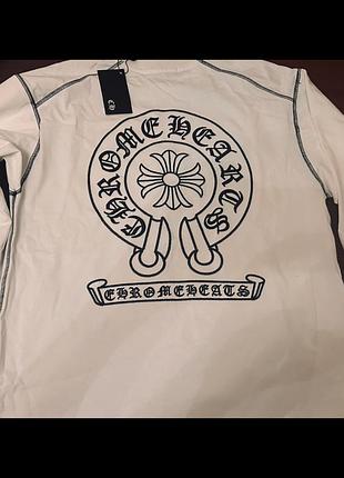 Лонгслив chrome hearts у білому кольорі . розмір m-l