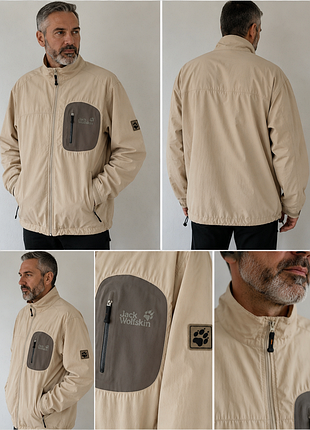 Jack wolfskin чоловіча легка вітровка xxl бежева