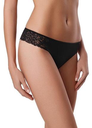 Труси жіночі conte sensuelle rp6020 танга xs (90), чорний