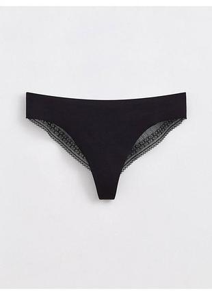 Труси жіночі conte romantic story lbr 1266 бразиліана безшовні з мереживом xs (90), black