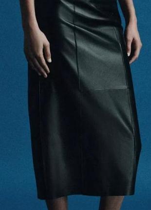 Юбка из 100% мягкой кожи zara