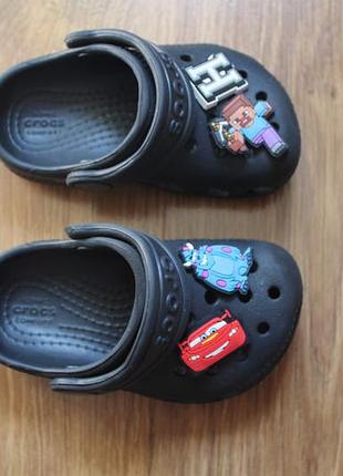 Крокси дитячі унісекс сабо босоніжки сандалії гума аквашузи crocs classic clog black
