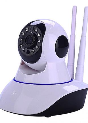 Ip камера видеонаблюдения wi-fi поворотная z05 3811162, беспроводная онлайн камера няня ночное видение сирена