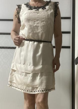 Вінтажна сукня zara 100% silk шовк шелк