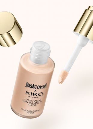 Хайлайтер-сироватка та рідкий бронзер з spf 30 just cavalli kiko milano lumicanvas skin enhancer - 01 wild primer (000283-01)