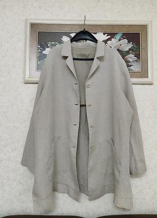 Льняной пиджак оверсайз, бренд long tall sally