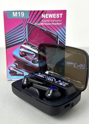 Бездротові навушники m19 series digitalbindicator smart case