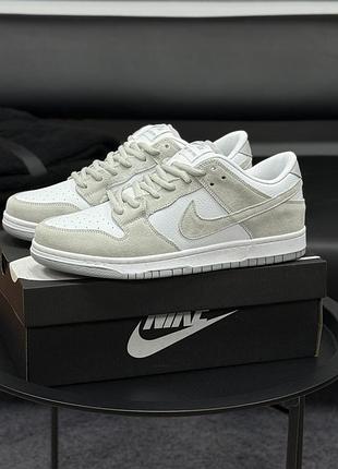 Кросівки nike sb dunk low, сіро білі 458-31