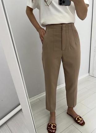 Бежеві брюки штани zara